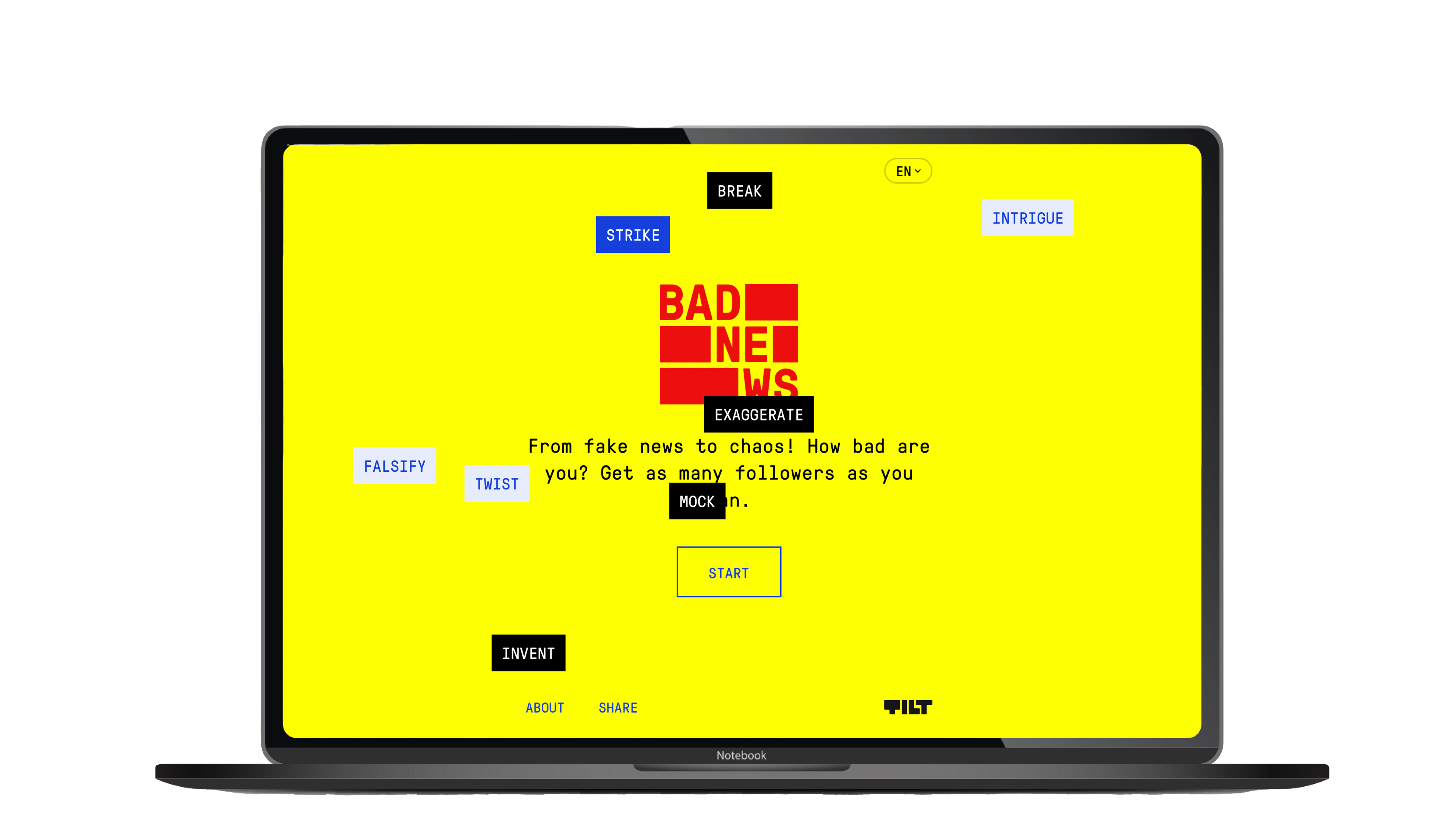 Screenshot of the game Bad News