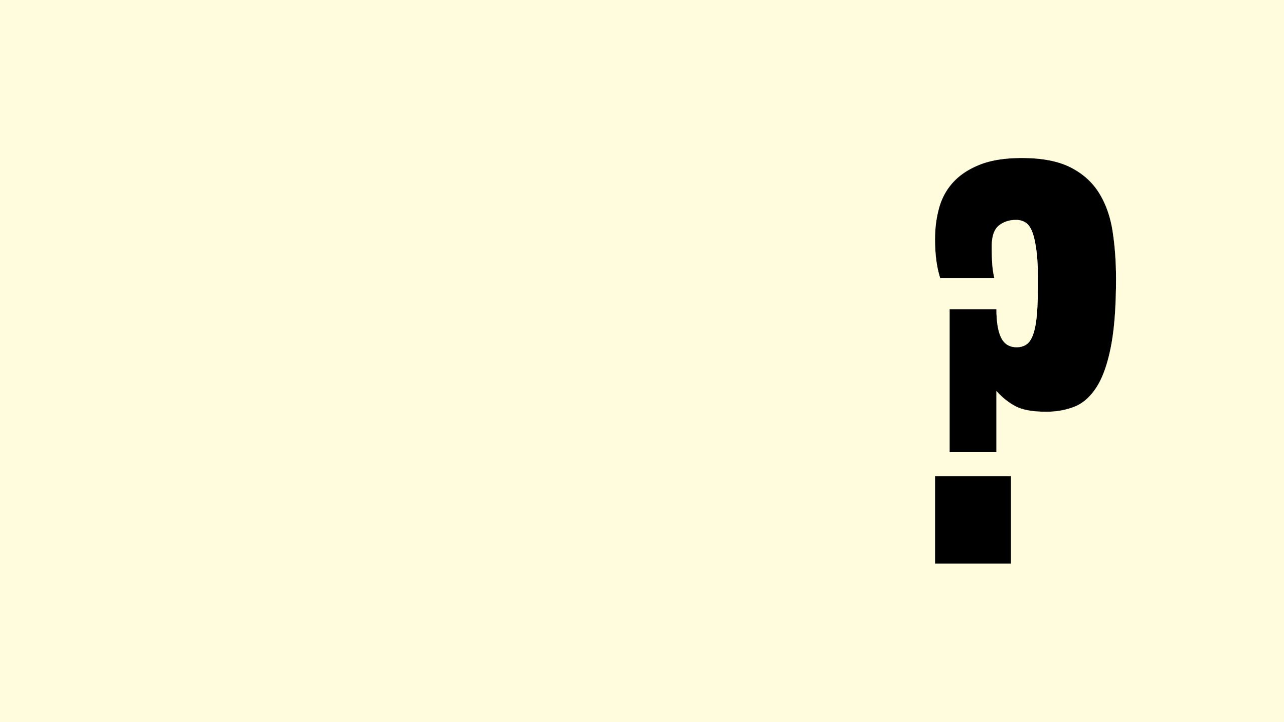 A black question mark icon