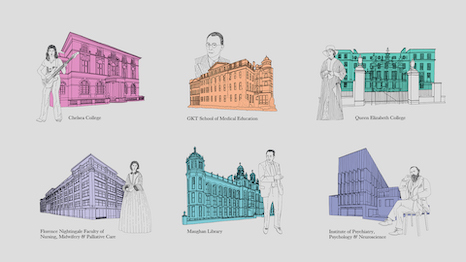 Illustrations of merged institutions