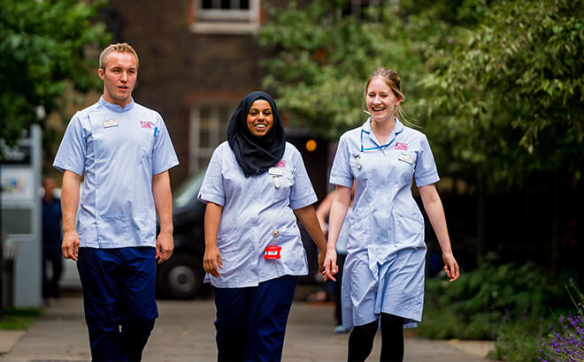Nursing students. Florence Nightingale Faculty of Nursing, Midwifery & Palliative Care.