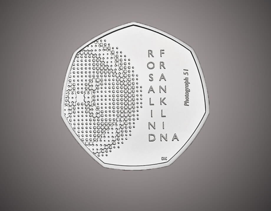Commemorative 50p coin celebrating Franklin’s 100th birthday
