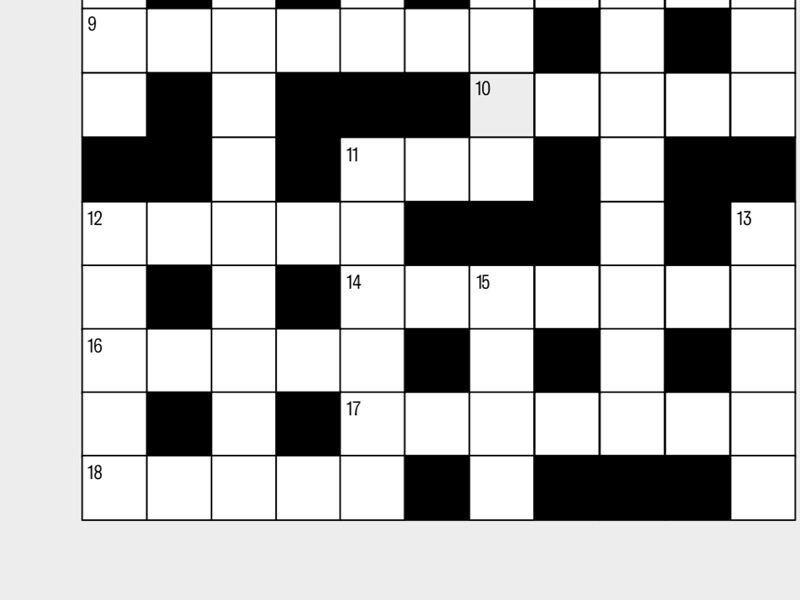 Crossword puzzle.
