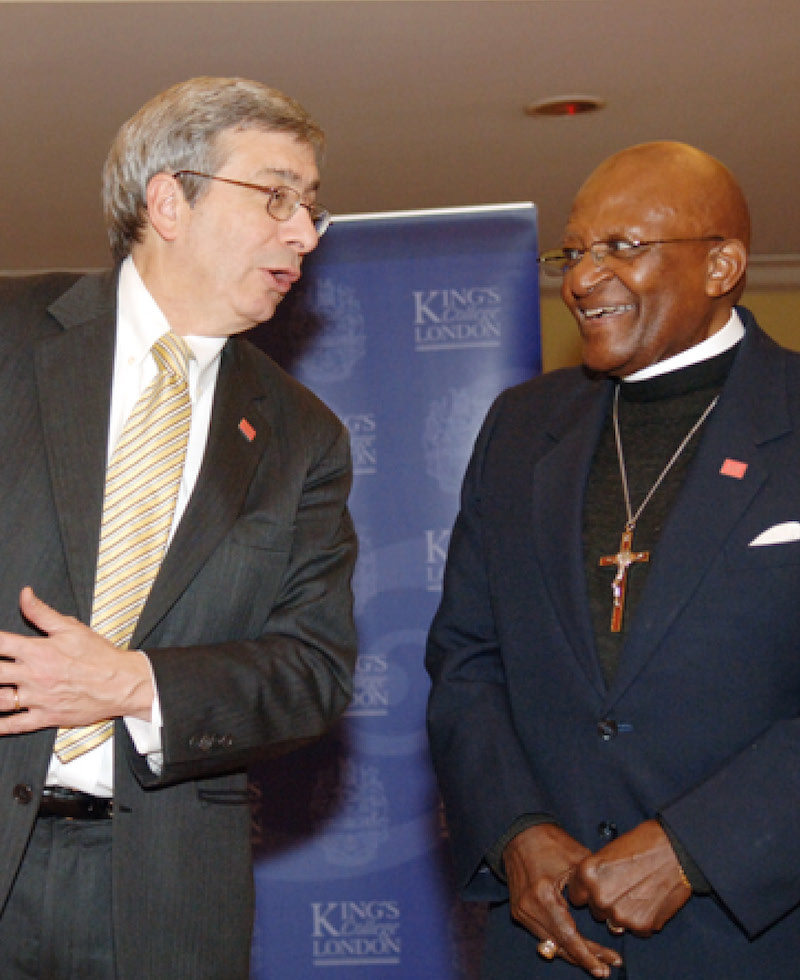 Sir Richard Trainor with Archbishop Desmond Tutu