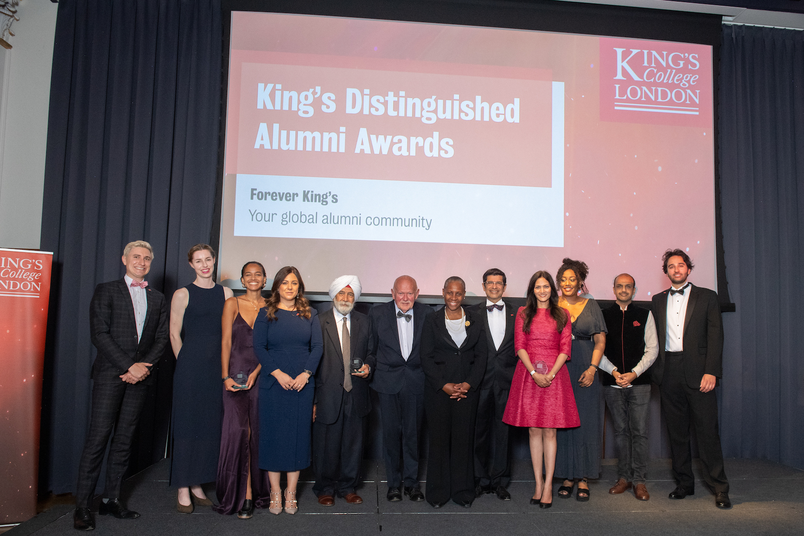 Host and winners of the King’s Distinguished Alumni Awards 2022