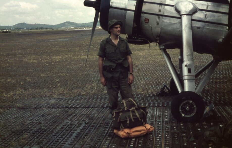 Richard Dingley about to Board a Pioneer in Malaya 1959