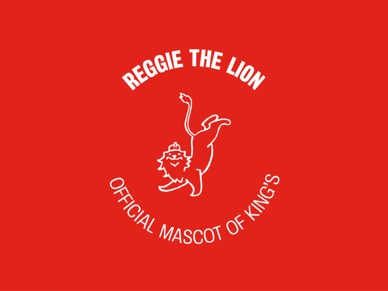 Reggie the lion - official mascot of King's